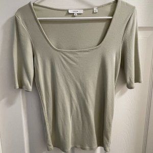 Vince Women's Jade Color Square Neck Top Size M
